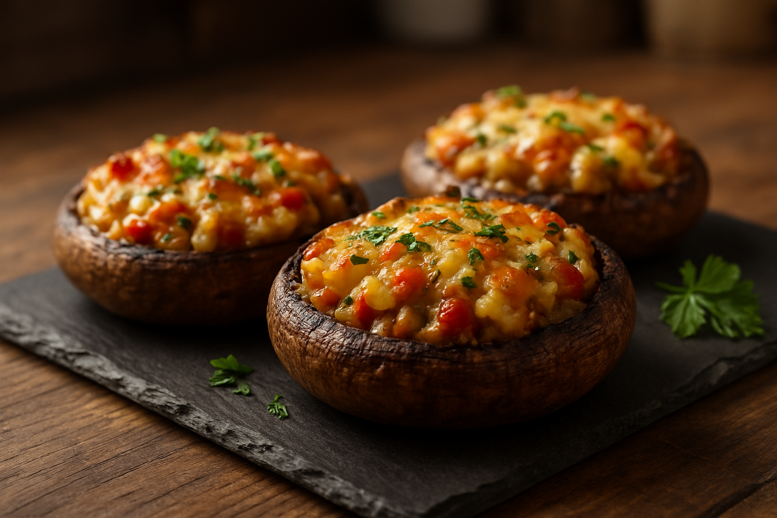Stuffed Portobello Mushroom Caps